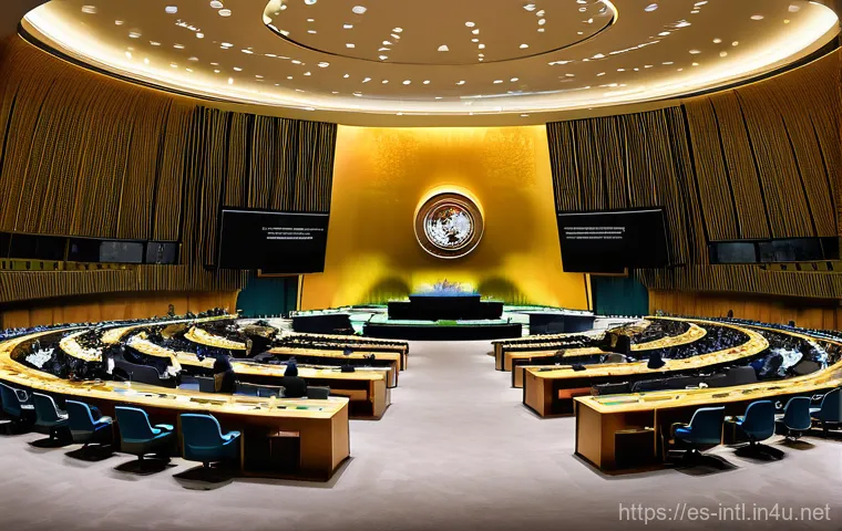 유엔 안보리 결의안 분석 - **Prompt 2: The Shadow of the Veto Power**
"A dramatic and symbolic illustration depicting the c... 유엔 안보리 결의안 분석 - **Prompt 2: The Shadow of the Veto Power**
"A dramatic and symbolic illustration depicting the c...