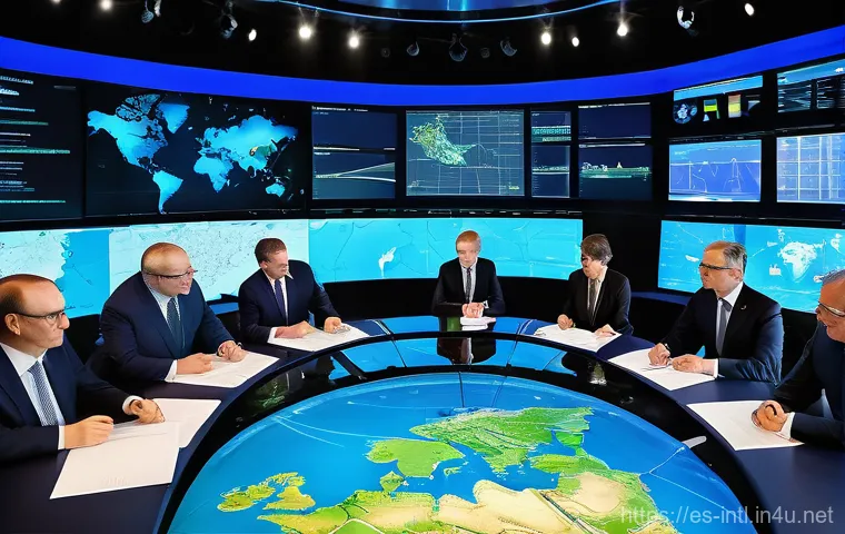 북대서양조약기구 NATO 분석 - **Prompt 1: Geopolitical Chessboard and NATO's Resolve**
"A wide-angle shot depicting a sophisti...